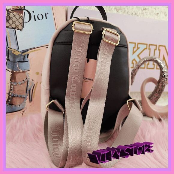 NWT 💕 Juicy Couture Velvet Backpack Embroidery Elegant & Luxurious #7087 💕 - Picture 2 of 9